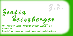 zsofia weiszberger business card